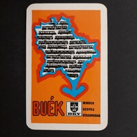 Kártyanaptár 1974 - Grafikus, BKV feliratú retró zsebnaptár