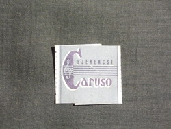 Csokoládé címke, Szerencsi csokoládégyár, Caruso szelet, 1,90 Ft