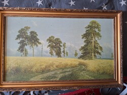 1950/60k-. régi szovjet IVAN IVANOVICS SISKIN: ROZSFÖLD kópia  84X59 cm eredeti igen  szép állapot!