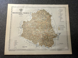Szolnok-Doboka vármegye térképe. Gönczy 1897. Magyarország kézi atlasza. Erdély