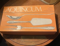 Retro rozsdamentes tálaló készlet