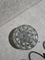 Üveg asztali tolltartó és papirnehezék, 10 x 6 cm-es. 4029