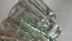 FILLÉREKÉRT MOST! Majd fél kiló darabja!  víztiszta vastag falú jelzett 6 darab üveg pohár készlet