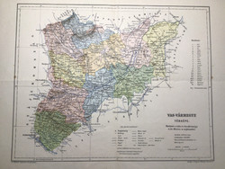 Vas vármegye térképe. Kogutowicz 1905. Magyar Földrajzi Intézet