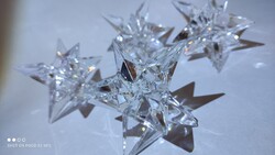 KIS PÉNZÉRT TÖBB DARABOT !!!Jelzetlen Rosenthal kristály üveg csillag gyertyatartó 4 darab együtt