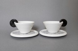 Massimo Materassi posztmodern kávés csésze-pár, 1985 MAS italy