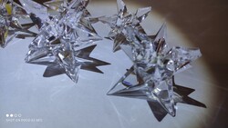 KIS PÉNZÉRT!!!! Jelzetlen Rosenthal kristály üveg csillag gyertyatartó 5 darab együtt !!!! sérült