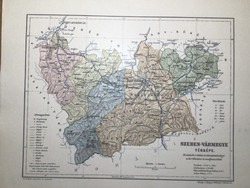 Szeben vármegye térképe. Kogutowicz 1905. Magyar Földrajzi Intézet. Erdély