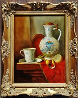 F. O. Knapp (Bp., 1914. - 1987.) asztali csendélet