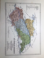 Kis-Küküllő vármegye térképe. Kogutowicz 1905. Magyar Földrajzi Intézet. Erdély