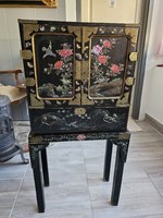 Antik Chinoiserie lakk fa szekrény