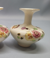 Zsolnay kézzel festett pillangós porcelán váza