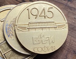 LENIN SZÓFIA ELEKTROTECHNIKA CIRILL BETŰS RETRO RÉZÖTVÖZET ÉRME KISPLASZTIKA EMLÉKTÁRGY