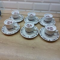 Alföldi porcelán barna magyaros mokkás szett