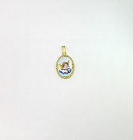 Angyalkás arany porcelán medál (ZAL-Au100709)