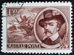 PS1297B / Magyarország 1952 1848-s szabadságharcosok bélyegsor 1,50 Ft értéke 12-s fogazat pecsételt
