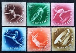 PS1313-8 / Magyarország 1952 Olimpia - Helsinki.bélyegsor pecsételt