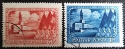 PS1270-1 / Magyarország 1951 Sztálin II. bélyegsor pecsételt