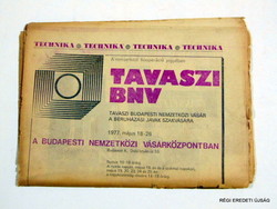 1977 május 18 - 26  /  TAVASZI BNV  /  SZÜLETÉSNAPRA RÉGI EREDETI ÚJSÁG Ssz.:  4266