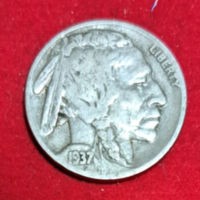 1937. Buffalo/indián fej nickel 5 cent USA (2019)