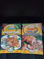50 recept sorozat -Borjú ételek/Nyúl és pulyka ételek -a 2 együtt.