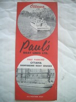 Paul's boat lines Ltd. Ottawa sightseeing boat cruises tájékoztató prospektus
