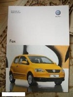 Volkswagen Fox műszaki adatok és felszereltség prospektus 2007. október