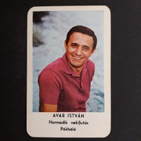 Kártyanaptár 1974 - Avar István, Mokép, Moziüzemi Vállalat feliratú retró zsebnaptár