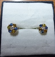 14 Kt gold brill earrings