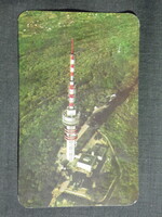 Kártyanaptár,Pécs turist,Idegenforgalmi hivatal,Pécs Mecsek Tv torony,1974,   (7)