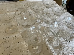 Crystal champagne glasses