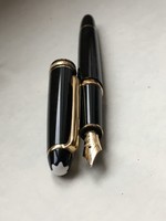 MOST OLCSOBB !!! ÚJ !!! 87-ből MONTBLANC MEISTERSTÜCK 144 Fekete Töltőtoll 14K 4810 Arany Tollhegy