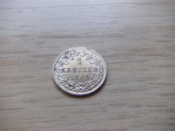 Bajorország 1 Krajcár 1865 Ezüst Bajor Királyság II Lajos 1806 - 1873