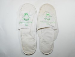 Old retro palace hotel galvani verona slippers tourist memory, souvenir