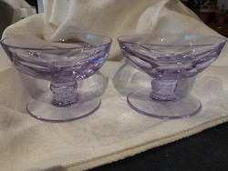 Moser  üveg  fagyis kehely  hibátlan szép állapot különleges darab. csiszolt