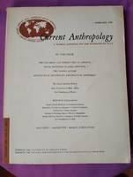 Current Antropológia. Angol nyelvű magazin, könyv.