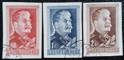 PS1122-4B  / Magyarország 1949/50 Sztálin I. bélyegsor vágott pecsételt