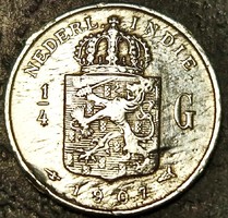 Holland Kelet-India ¼ Gulden, 1907. R!