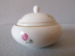 Hollóházi porcelán bonbonier.