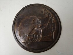 NAGYMÉRETŰ BRONZ NYOMÓDÚC - IRREDENTA SPORT PLAKETT