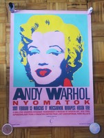Andy Warhol Nyomatok kiállítás plakát 1991 Kemény György