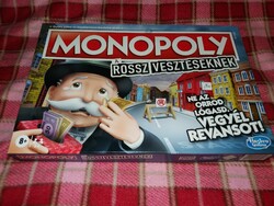 Vadi új állapotú Hasbro Monopoly, a rossz veszteseknek társasjáték HIBÁTLAN HIÁNYTALAN képek szerint