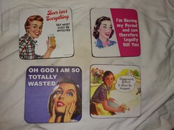 Retro USA pin-up girl papírés parafa SÖRALÁTÉT szett EGYBE 4 db a képek szerint