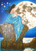 Moona: Holdtöltekor EREDETI olajfestmény