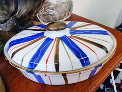 ART DECO CSÍKOS BONBONIER