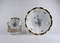 1T588 Elbogen - Adolf Persch cseh porcelán 6 személyes kompótos készlet