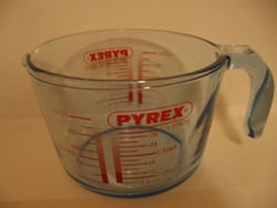 Kék jénai Pyrex mérőedény