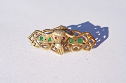 1978-as Birminghami RAOB aranyozott ezüst szabadkőműves bross
