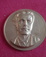 Vaszil Levszki Bolgár nemzeti hős aranyozott bronzplakettje jelzett