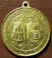 1879 Székesfehérvár országos kiállítás emlékérem ( 32,3mm réz ) védnöke Gróf Zichy Jenő szignó K.S.